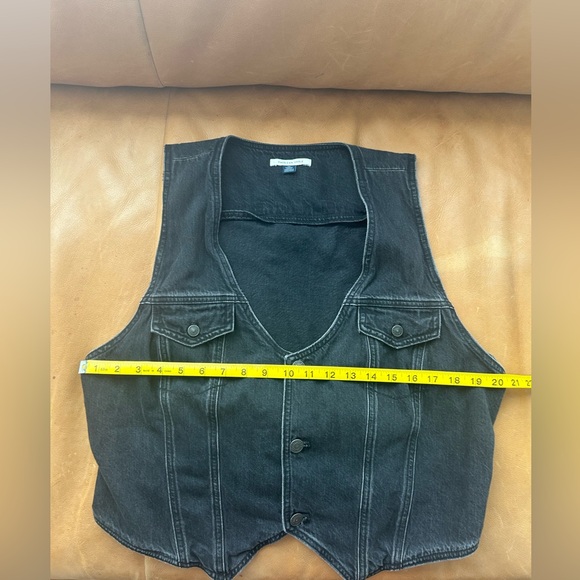 American Eagle Outfitters Charcoal Denim Vest - Picture 5 of 8